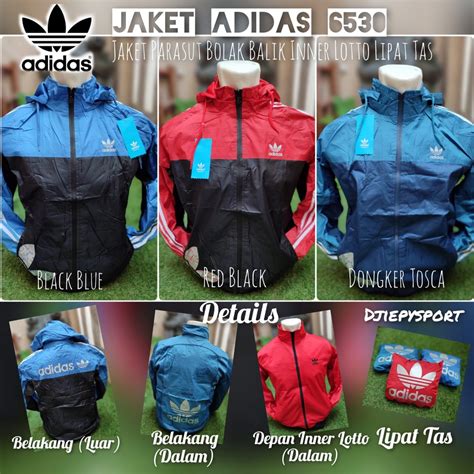 jaket adidas parasut bolak balik